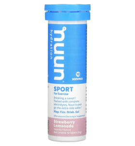 Nuun Active: Strawberry Lemonade Electrolyte Drink Tablets (3 Tubes of 10 Tabs)
