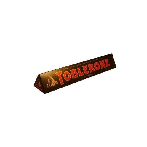 Toblerone Swiss Dark Chocolate with Honey & Almond Nougat, 3.5 oz (Pack of 3)