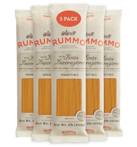 Rummo Italian Pasta Spaghetti No.3, Always Al Dente (5 Pack,16 Ounce Each)