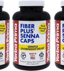 Yerba Prima Fiber Plus Senna Capsules, 180 Count (Pack of 3) - 118 Servings of Gentle Overnight Relief, USA Made, Non-GMO, Certified Gluten-Free, for Short-Term Use to Restore Regularity