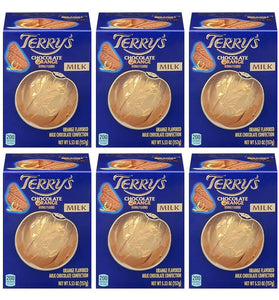 Terry's Milk Chocolate Orange - 6 Pack 5.53 oz each - Milk Chocolate with a Twist of Orange Flavor - Gourmet Treats for Holiday Gift and Sharing with Friends - Orange Chocolate Ball Flavor Experience