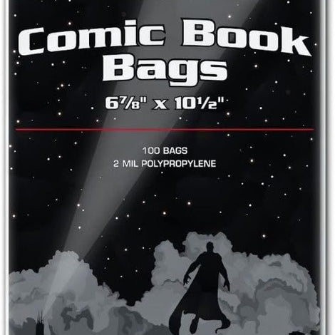 BCW Current Size Comic Bags,6-7/8" x 10-1/2" 2" Flap