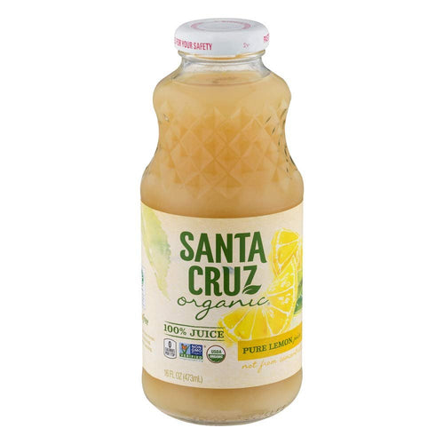 Santa Cruz Organic Pure Lemon Juice, 16 fl oz (Pack of 2)