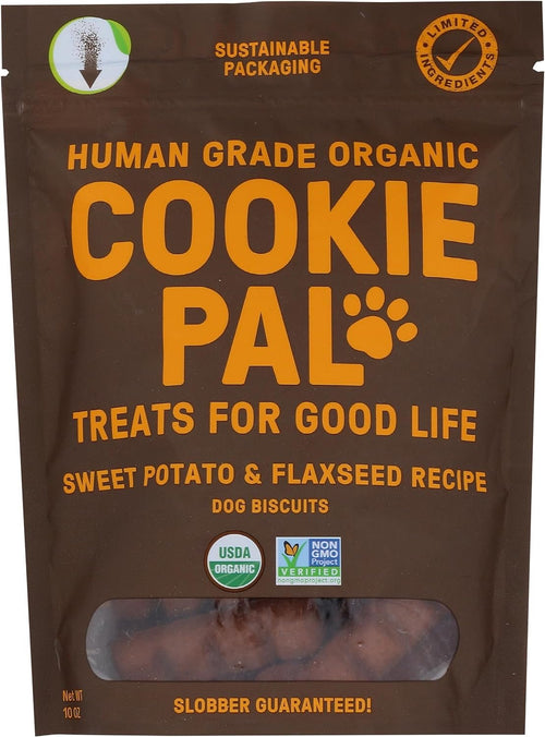 CookiePal Organic Sweet Potato Flaxseed Dog Treats, 10 oz