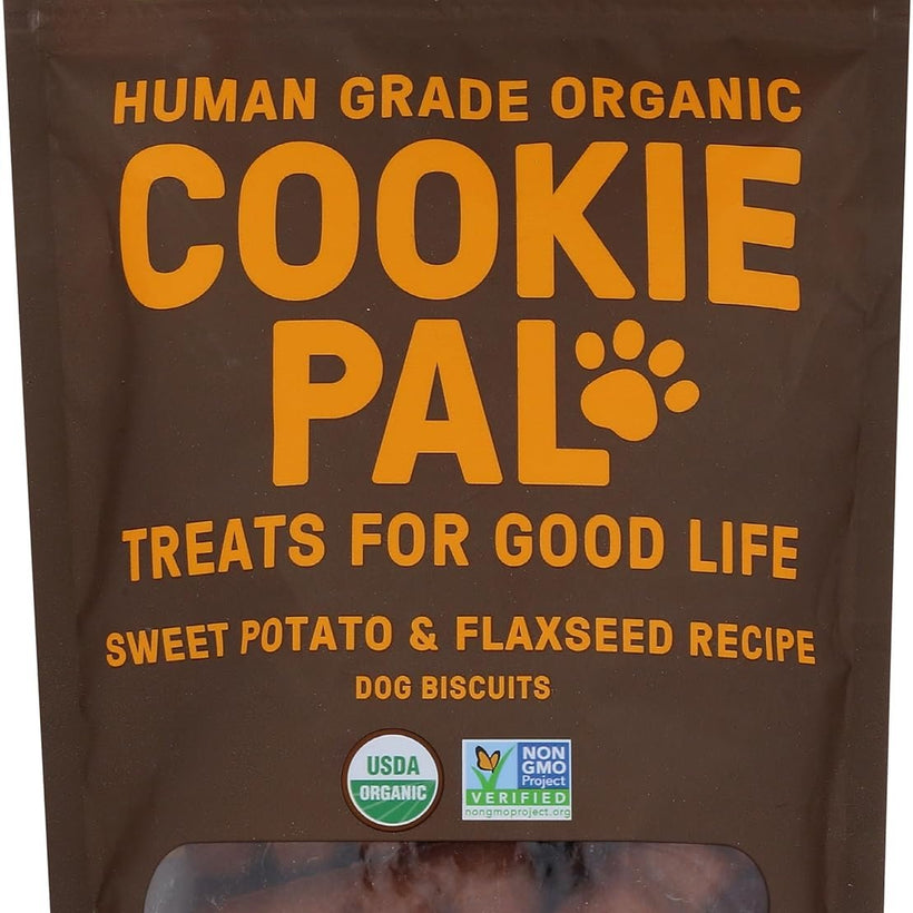 Cookie Pal Organic Sweet Potato Flaxseed Dog Treats, 10 OZ