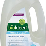 Biokleen Laundry Detergent Liquid, Concentrated, Eco-Friendly, Non-Toxic, Plant-Based, No Artificial Fragrance, Free & Clear, Unscented, 64 Ounces - 128 HE Loads/64 Standard Loads