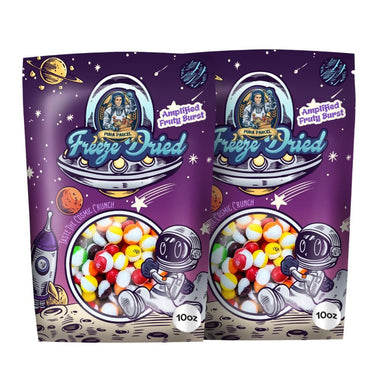 10 oz Freeze Dried Skittles Resealable Skittles Bag Crunchy Skittles Amplified Fruity Burst Freeze-Dried Candy Skittles Mix-ins Fruity Burst Candy Skittles Treats Dried Skittles (2 Pack)