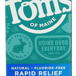 Tom's of Maine, Natural Rapid Relief Sensitive Fluoride Free Toothpaste - Fresh Mint, 4 Ounce