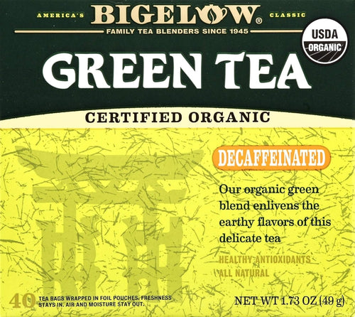 Bigelow Decaffeinated Organic Green Tea, 40 Count