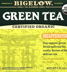 Bigelow Tea Decaffeinated Organic Green Tea Bags, 40 ct