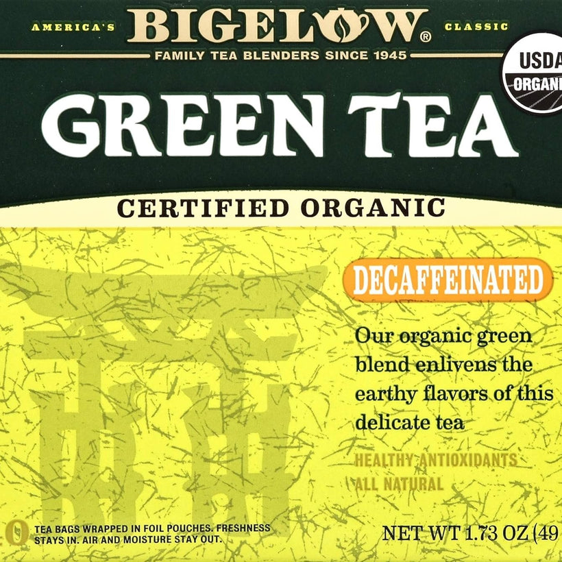 Bigelow Tea Decaffeinated Organic Green Tea Bags, 40 ct