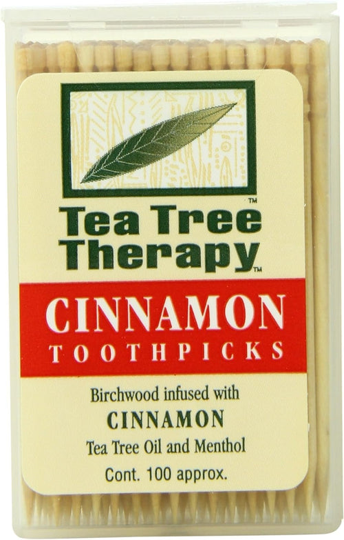Tea Tree Therapy Cinnamon Toothpicks, 100 Count