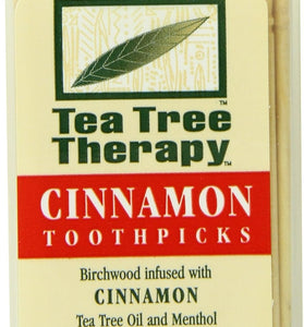 Tea Tree Therapy Toothpicks, Cinnamon, 100 Count