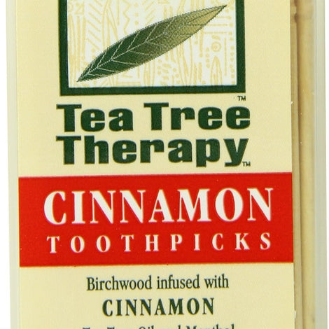Tea Tree Therapy Toothpicks, Cinnamon, 100 Count