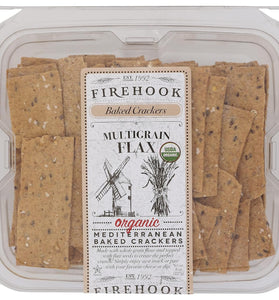Firehook Baked Crackers Multigrain Flax Crackers, 8 Oz