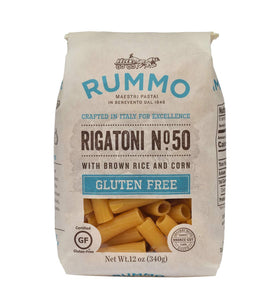 Rummo Italian Pasta GF Rigatoni No.50, Always Al Dente, Certified Gluten-Free, Made in Italy (12oz Package)