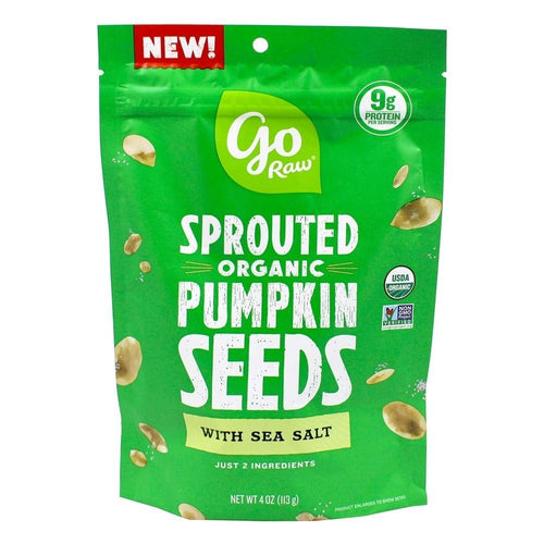 Go Raw Sprouted Pumpkin Seeds with Sea Salt, Organic, 4 oz