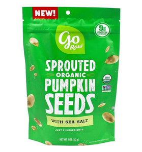 Go Raw, Sprouted Pumpkin Seeds with Sea Salt, Organic, 4Oz