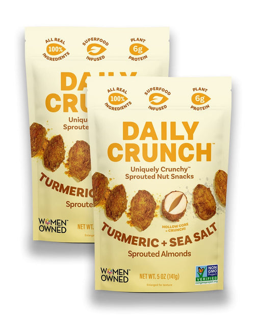 Daily Crunch Sprouted Almonds, Turmeric Sea Salt, 4 oz