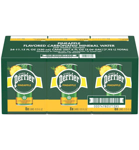 Perrier Pineapple Flavored Sparkling Water, 11.15 Fl Oz (Pack of 24)