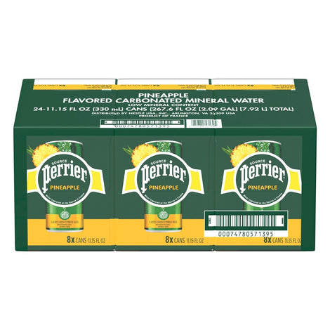 Perrier Pineapple Flavored Sparkling Water, 11.15 Fl Oz (Pack of 24)