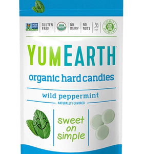 Yummy Earth Organic Wild Peppermint Candy Drops, 3.3 Ounce