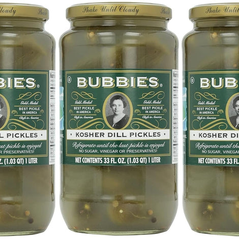Bubbies Pure Kosher Dill Pickle 33.0 OZ(Pack of 3)