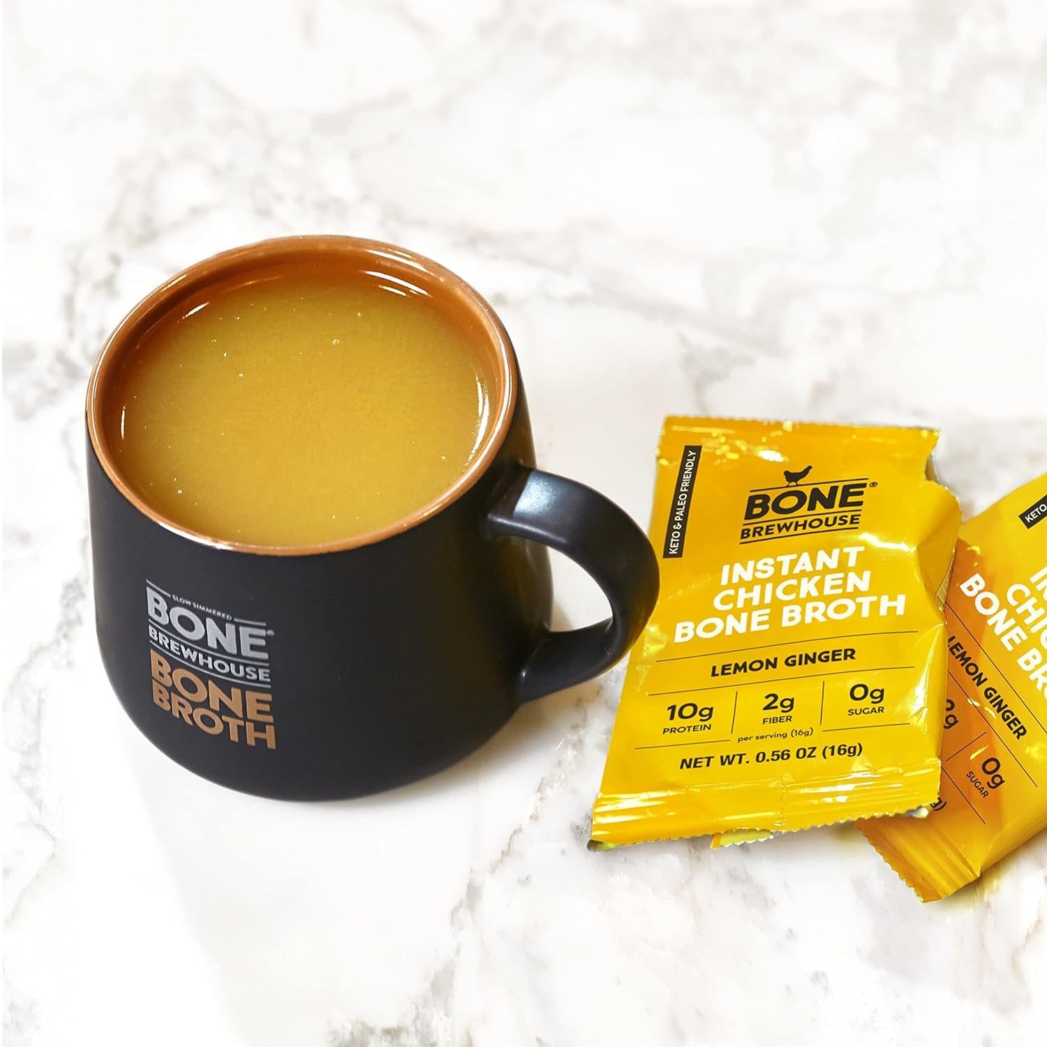 Bone Brewhouse - Chicken Bone Broth Protein Powder - Lemon Ginger Flavor