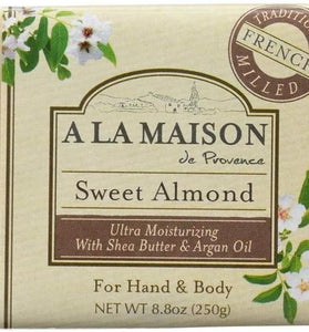 A La Maison Solid Bar Soap, Sweet Almond, 8.8 Ounce