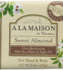 A La Maison Solid Bar Soap, Sweet Almond, 8.8 Ounce