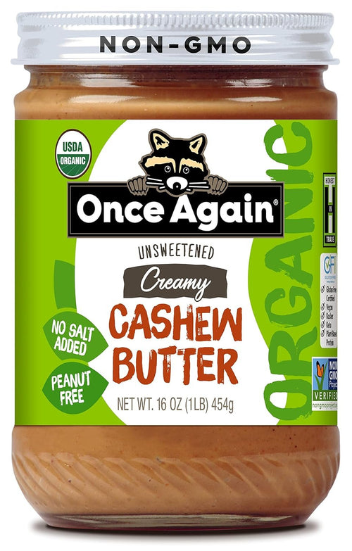 Once Again Organic Creamy Cashew Butter, 16 oz