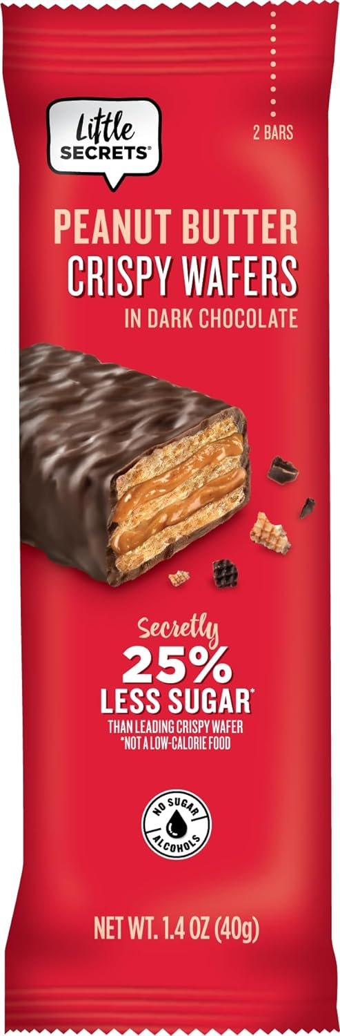 Little Secrets Dark Chocolate Peanut Butter Crispy Wafers, 1.4 oz