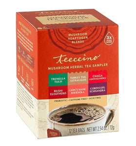 Teeccino Dandelion Red Chai Tea - Caffeine-Free, Roasted Herbal Tea with Prebiotics, 3x More Herbs than Regular Tea Bags, Gluten Free - 10 Tea Bags