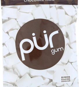 PUR GUM, Sugar Free Gum; Chocolate Mint - Pack of 12