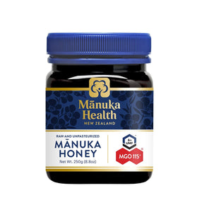 Manuka Health UMF 6+/MGO 115+ Manuka Honey (250g/8.8oz), Superfood, Authentic Raw Honey from New Zealand