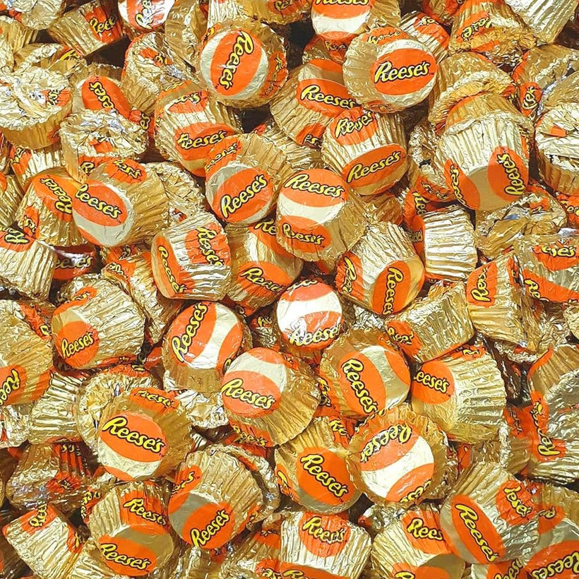 Mini Peanut Butter Cups - Individually Wrapped Chocolates by Pura Parcel - Miniature PB Cups - 2 Pound Bulk Bag