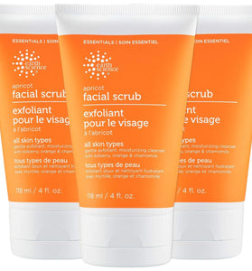 EARTH SCIENCE - Apricot Gentle Exfoliating Facial Scrub for All Skin Types (3 pk, 4 oz.)