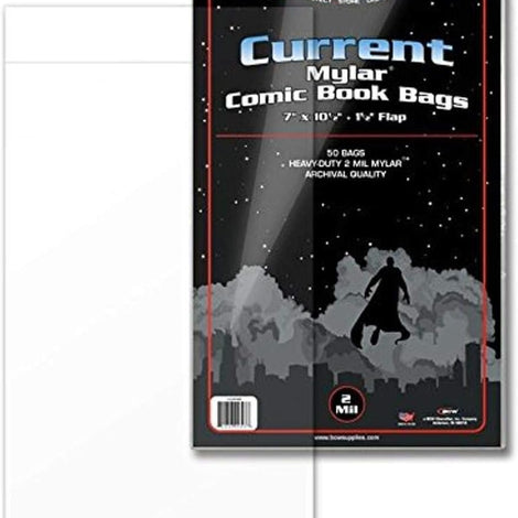 BCW Supplies 2 Mil Current Comic Mylar (50 Count Pack)