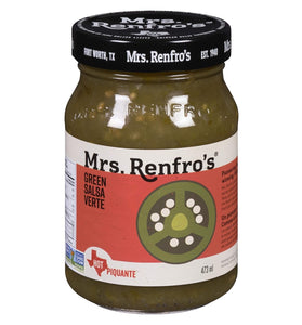 Mrs. Renfro Salsa, Jalepeno Green, Hot, 16 oz