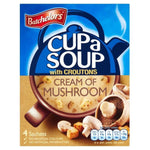 Batchelors Cup a Soup with Croutons Cream of Mushroom (4 per pack - 99g) - Pack of 6