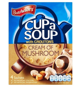 Batchelors Cup a Soup with Croutons Cream of Mushroom (4 per pack - 99g) - Pack of 6