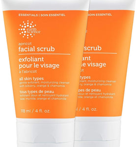 EARTH SCIENCE - Apricot Gentle Exfoliating Facial Scrub for All Skin Types (4 oz.)