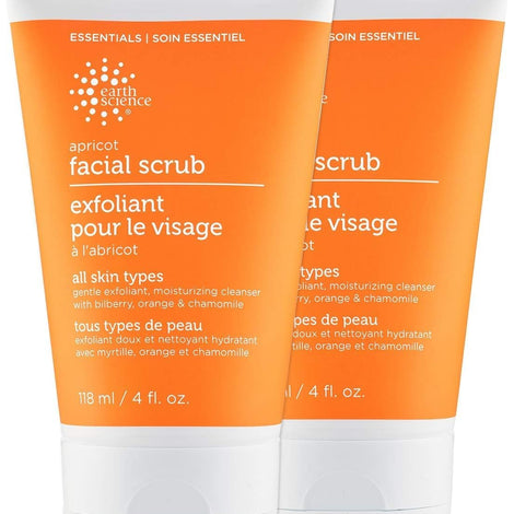 EARTH SCIENCE - Apricot Gentle Exfoliating Facial Scrub for All Skin Types (4 oz.)