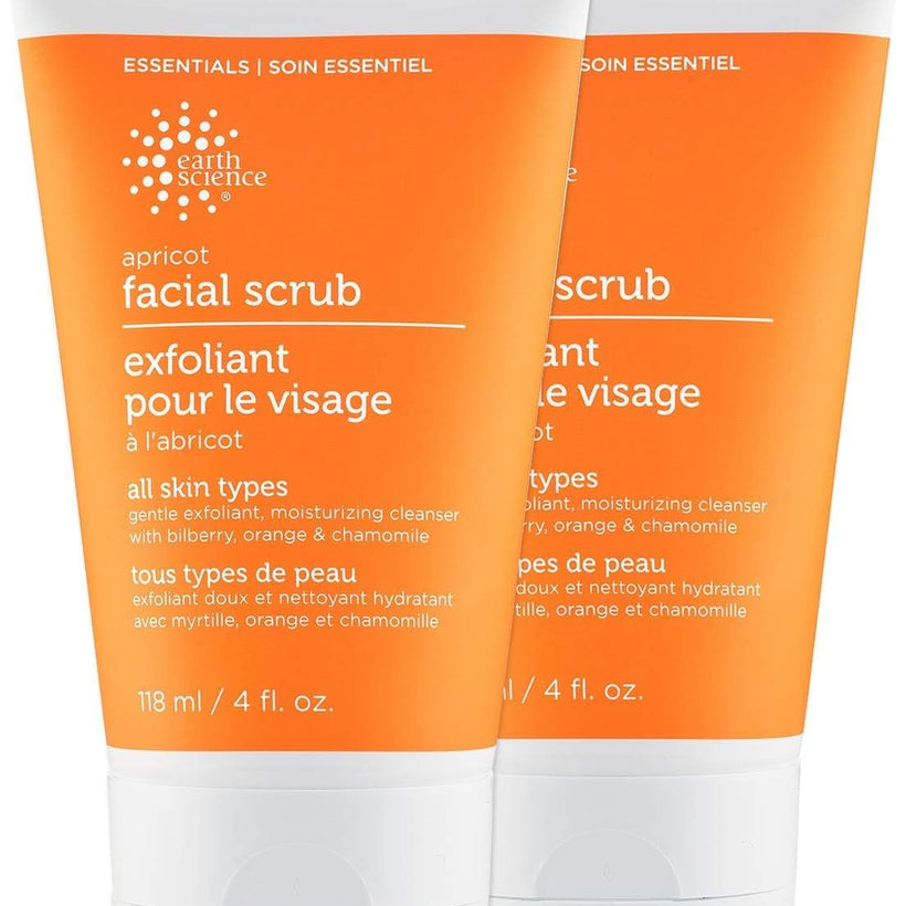 EARTH SCIENCE - Apricot Gentle Exfoliating Facial Scrub for All Skin Types (4 oz.)