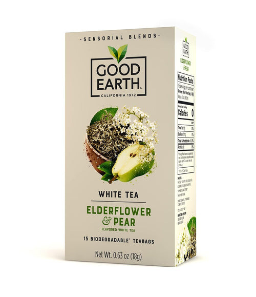 Good Earth Sensorials Elderflower & Pear White Tea, 15 Count
