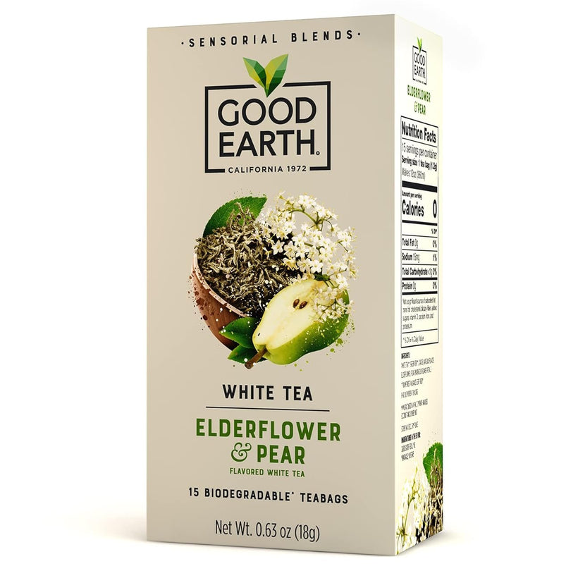 Good Earth Sensorials Elderflower & Pear White Tea 15 ct Box