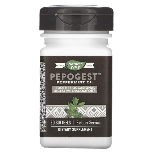 Nature's Way Pepogest Peppermint Oil, 60 Softgels