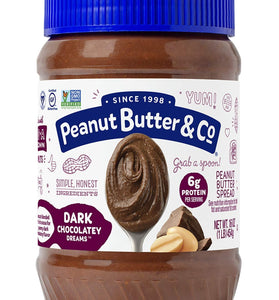 Peanut Butter & Co. Dark Chocolatey Dreams Peanut Butter, Non-GMO Project Verified, Gluten Free, Vegan, 16 oz Jar