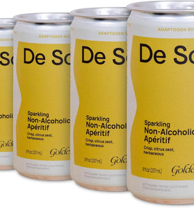 De Soi Golden Hour by Katy Perry - Sparkling Beverages, Natural Botanicals, Adaptogen Drink, Lemon Balm, L-theanine, Vegan, Gluten-Free, Ready to Drink 4-pack cans (8 fl oz)