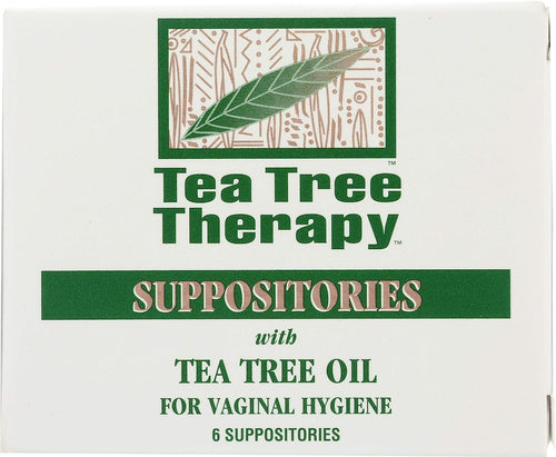 Tea Tree Therapy Vaginal Suppositories with Tea Tree Oil, 6 Count